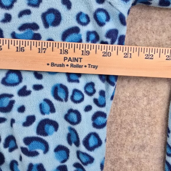 Jenny By Jennifer Moore Blue Leopard Hooded Long-Sleeve Fleece Tunic Size - Picture 7 of 7